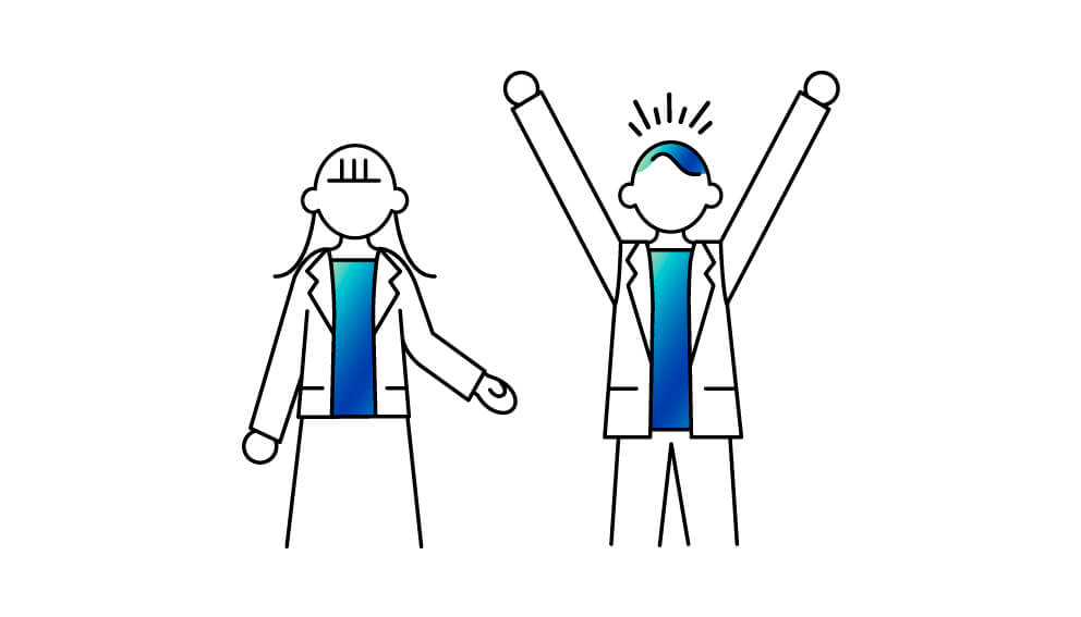 リファラル採用制度のイラスト