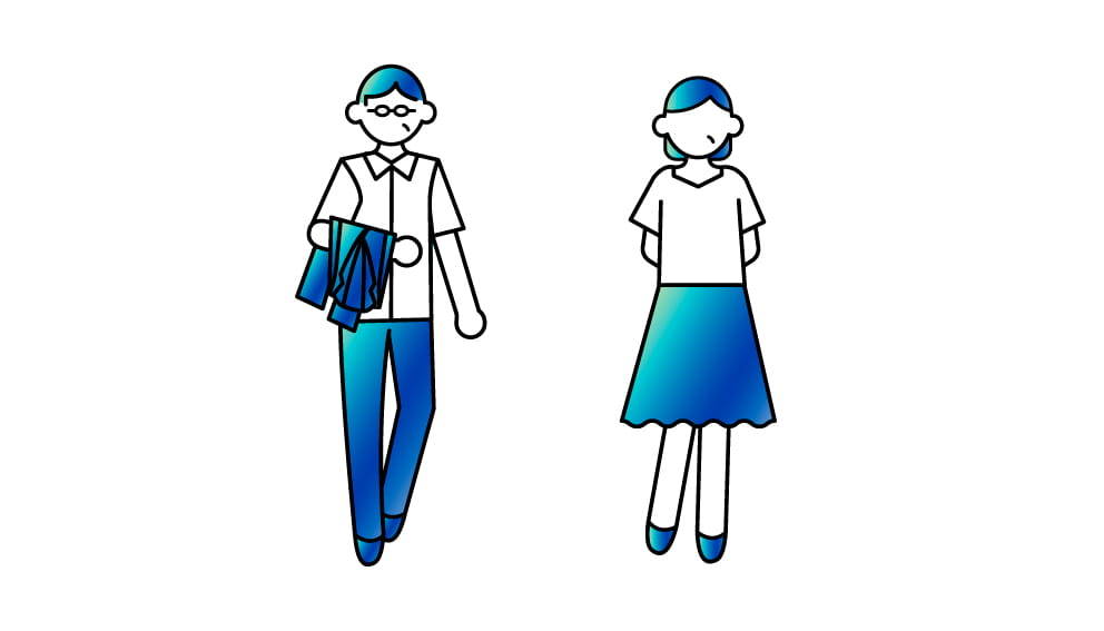 65歳定年制のイラスト