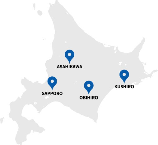 北海道の拠点マップ