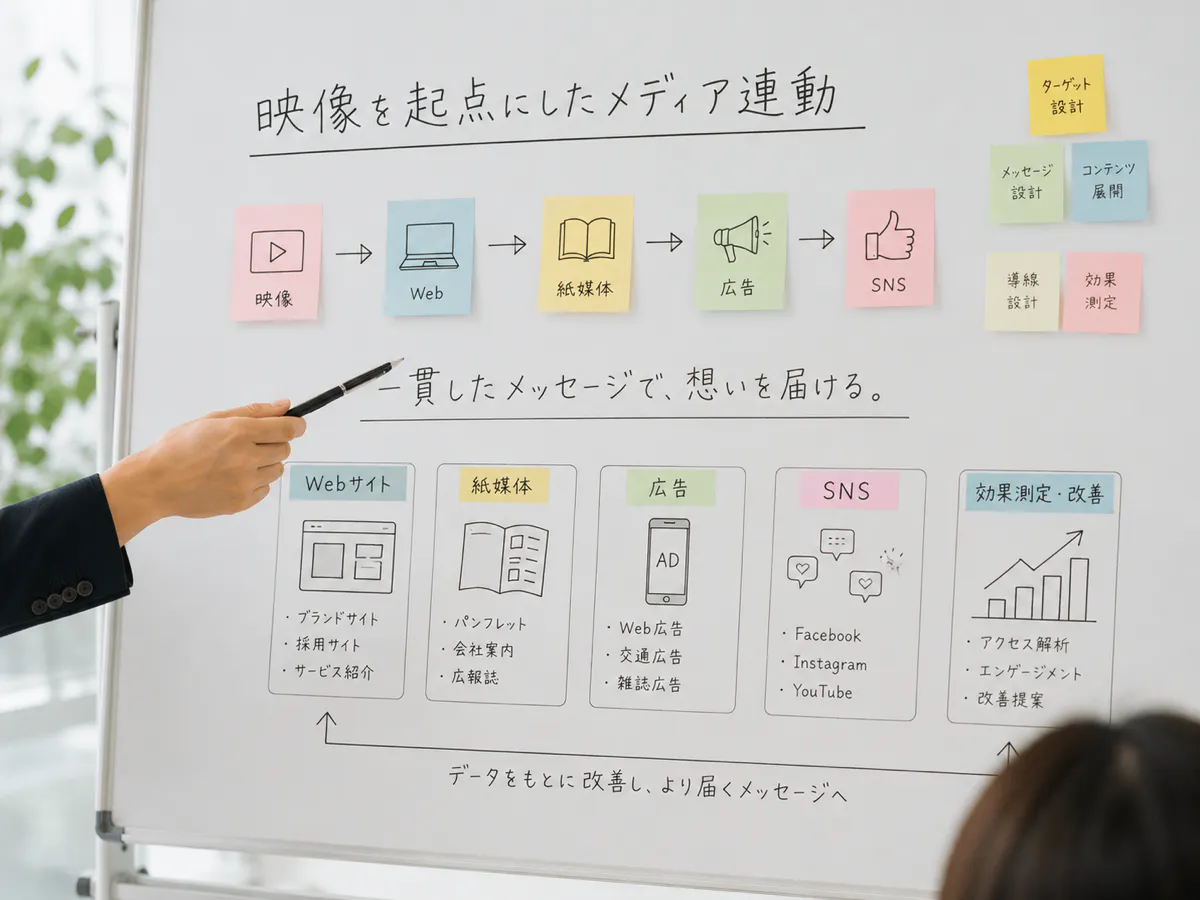 Web・紙・広告・SNSまで一気通貫