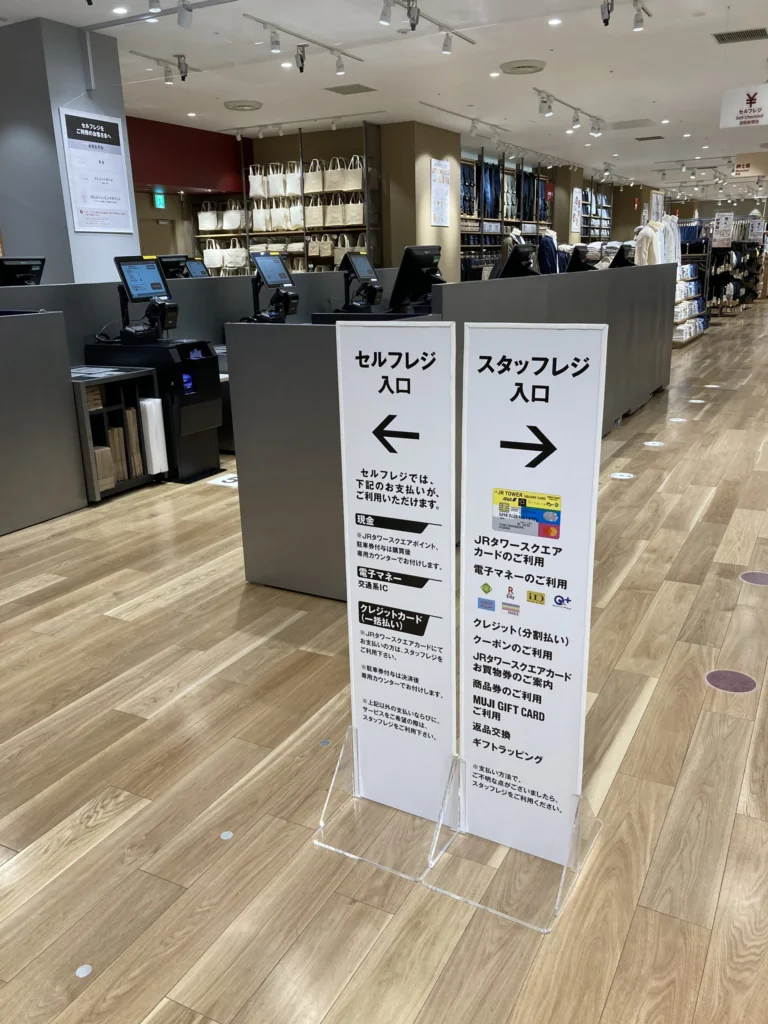 誘導サイン設置の写真